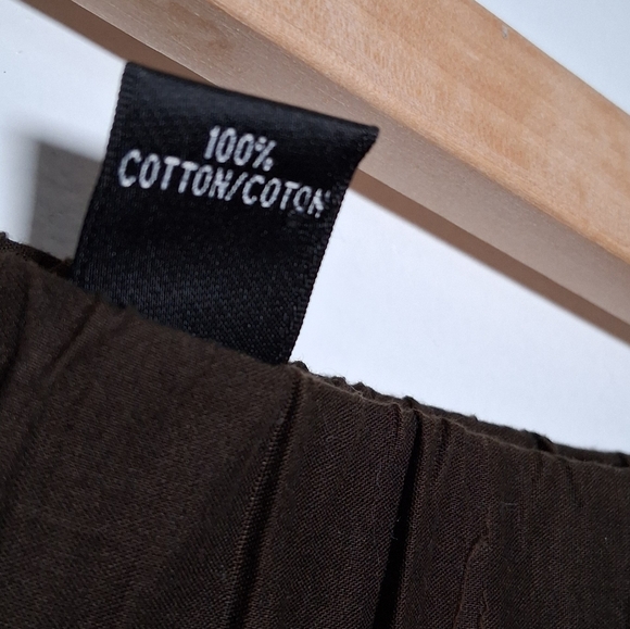 Club Monaco Skirt size Large Brown 100% cotton Full tiered Peasant - Picture 9 of 10